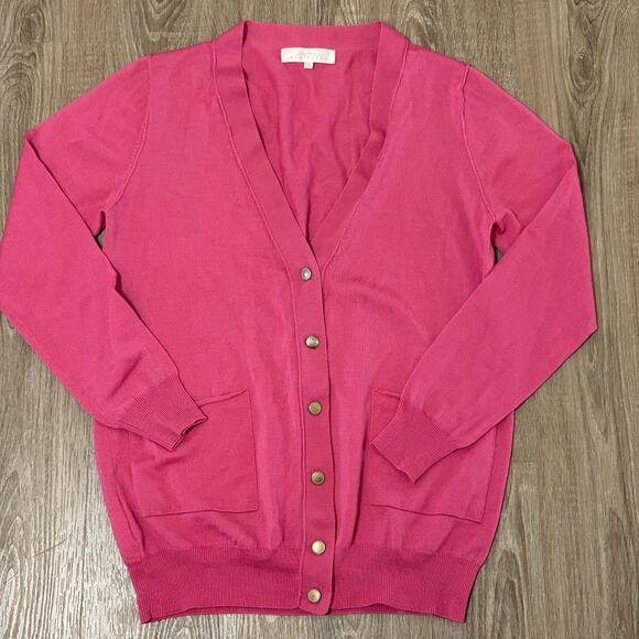 Kumikyoku Tops - Kumikyoku Onward Kashiyama Hot Pink 100% Wool Cardigan Sweater, Japan Size 2